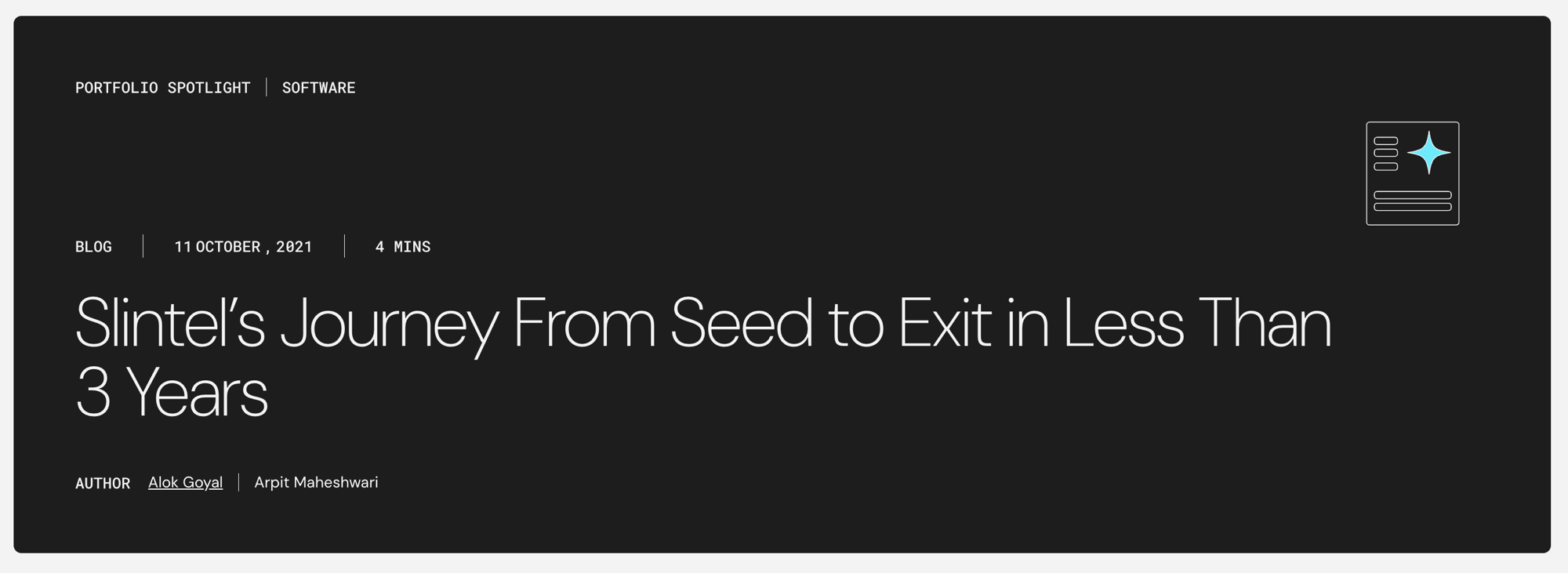 Stellaris VC blog: Slintel's Journey From Seed to Exit in Less Than 3 Years